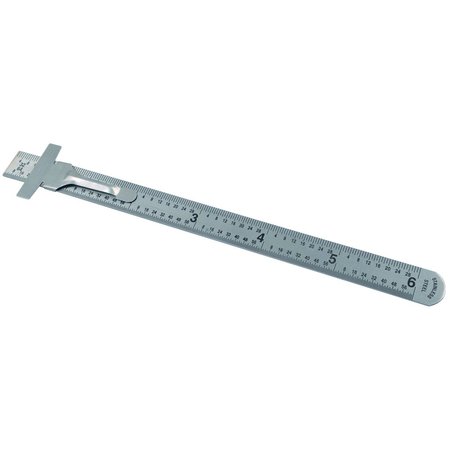 H & H INDUSTRIAL PRODUCTS 6 X 15/32" Stainless Steel Ruler (32nd, 64ths & Decimals) 7006-0001